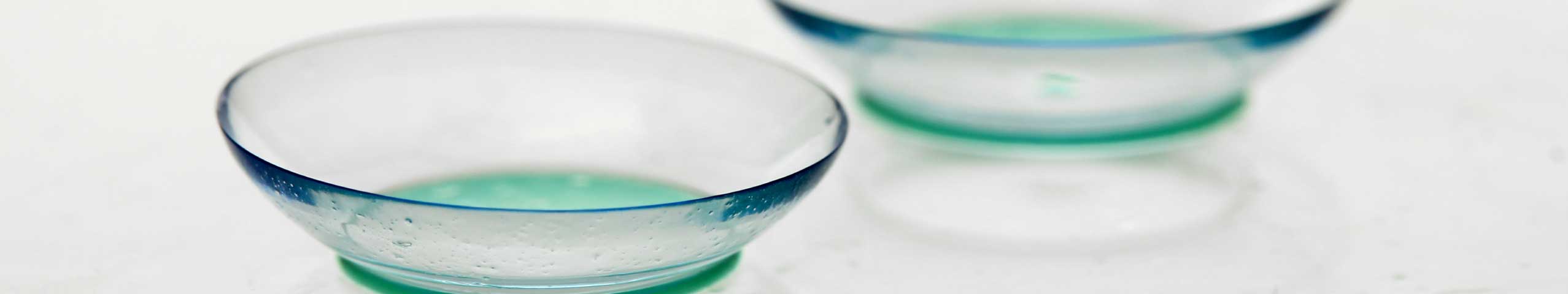 Custom-made contact lenses.