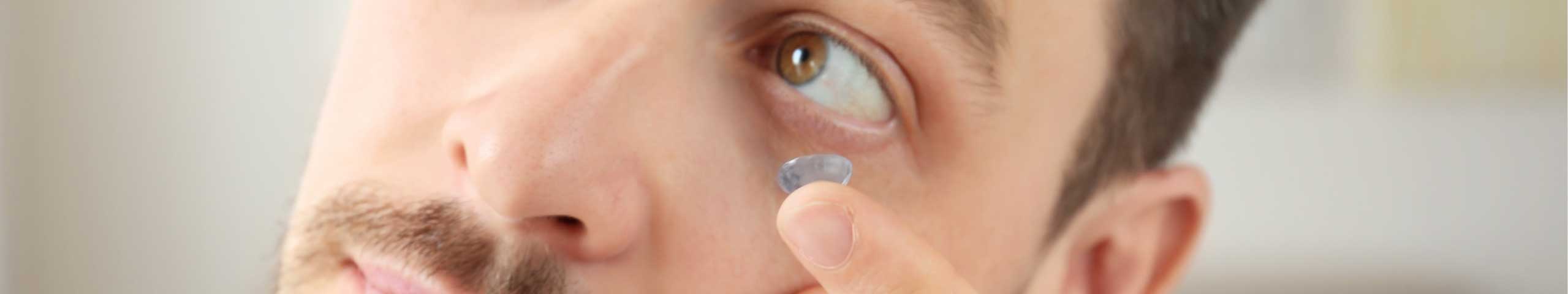 Hard contact lenses.