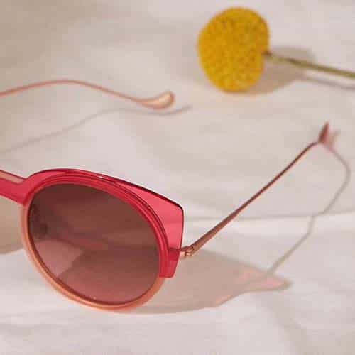 Caroline Abram Red sunglasses.