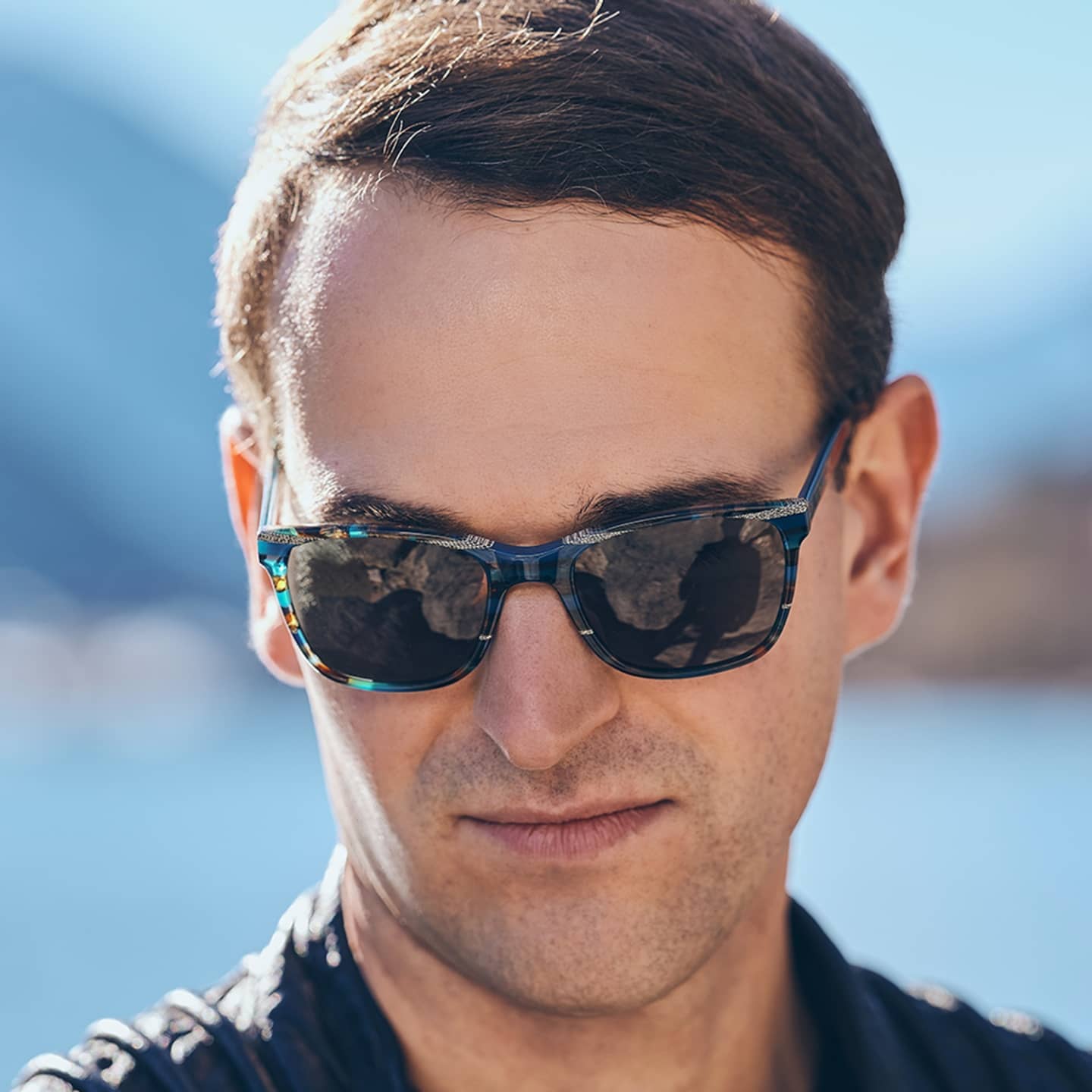 Man wearing Johann Von Goissern sunglasses.