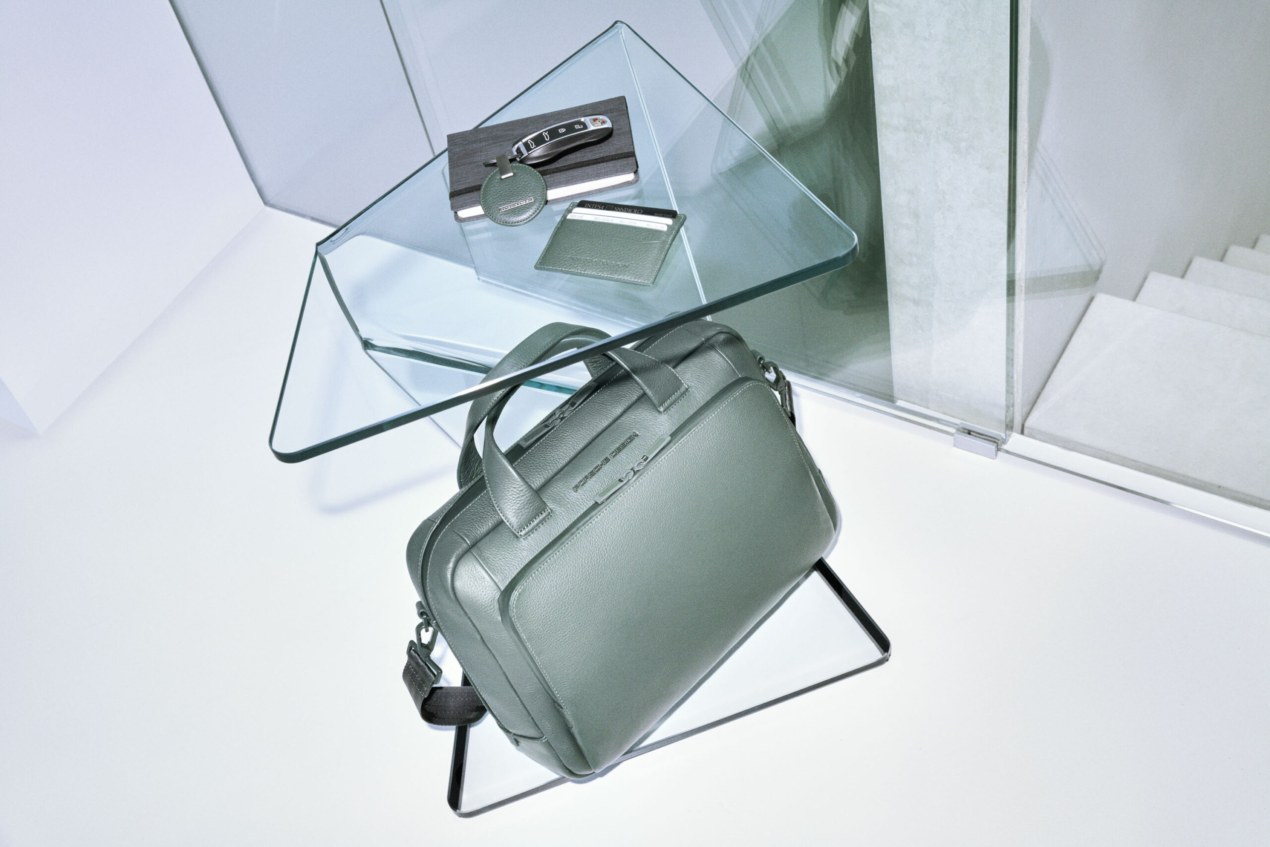 Porsche leather carry case.